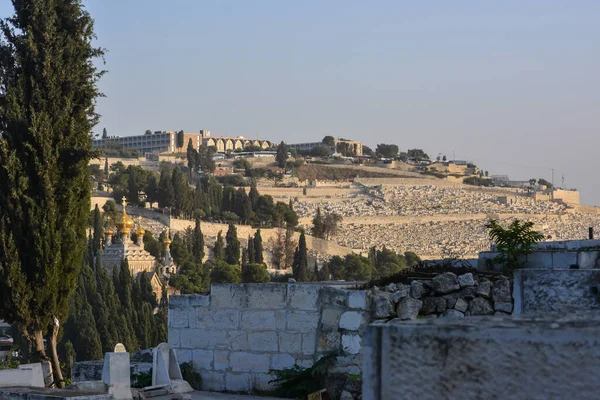 Mont Des Oliviers Colline Historique Dans Est Jérusalem — Photo