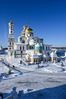 Diriliş Yeni Kudüs Manastırı. Moskova 'nın Istra kentindeki Rus Ortodoks Kilisesi Manastırı.