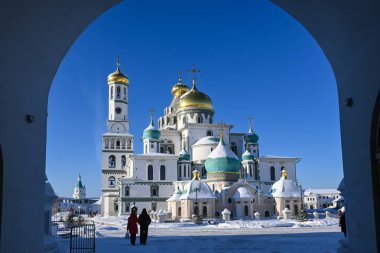 Diriliş Yeni Kudüs Manastırı. Moskova 'nın Istra kentindeki Rus Ortodoks Kilisesi Manastırı.