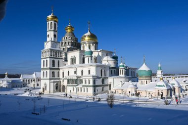 Diriliş Yeni Kudüs Manastırı. Moskova 'nın Istra kentindeki Rus Ortodoks Kilisesi Manastırı.