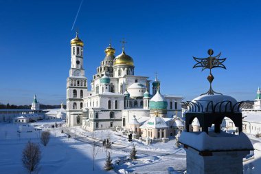 Diriliş Yeni Kudüs Manastırı. Moskova 'nın Istra kentindeki Rus Ortodoks Kilisesi Manastırı.