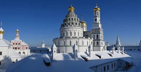 Panorama Nouveau Monastère Jérusalem Vue Ensoleillée Hiver Monastère Orthodoxe Dans — Photo