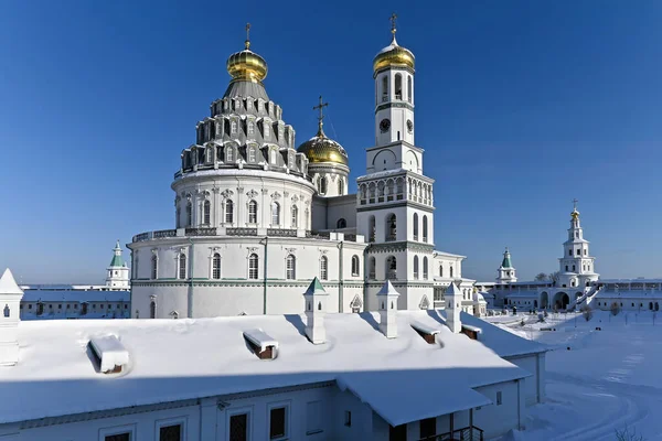 Nieuw Jeruzalem Klooster Ijzige Zonnige Dag Januari Russisch Orthodox Klooster — Stockfoto