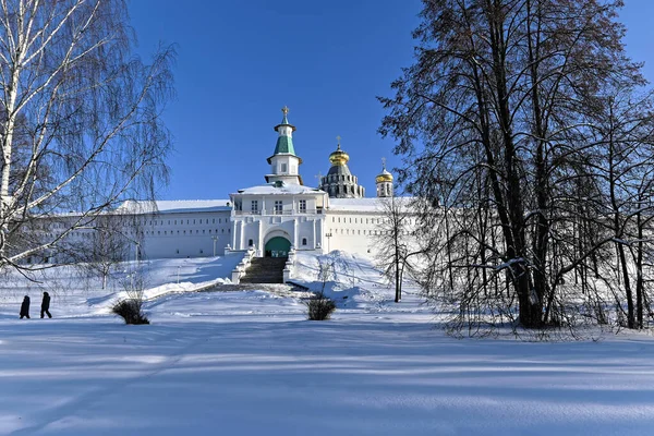 Nouveau Monastère Jérusalem Journée Ensoleillée Givrée Janvier Monastère Orthodoxe Russe — Photo