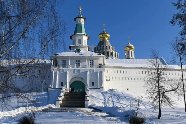 Nouveau Monastère Jérusalem Journée Ensoleillée Givrée Janvier Monastère Orthodoxe Russe — Photo