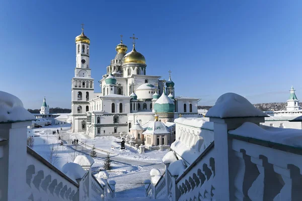 Nouveau Monastère Jérusalem Journée Ensoleillée Givrée Janvier Monastère Orthodoxe Russe — Photo