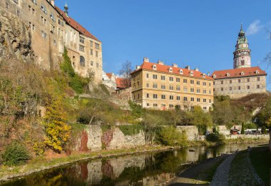 Çek Krumlov. Ortaçağ şehir müzesi, UNESCO Dünya Mirası Alanı, Prag 'ın güneyi..