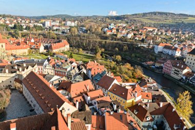 Çek Krumlov. Ortaçağ şehir müzesi, UNESCO Dünya Mirası Alanı, Prag 'ın güneyi..