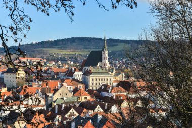 Çek Krumlov. Ortaçağ şehir müzesi, UNESCO Dünya Mirası Alanı, Prag 'ın güneyi..