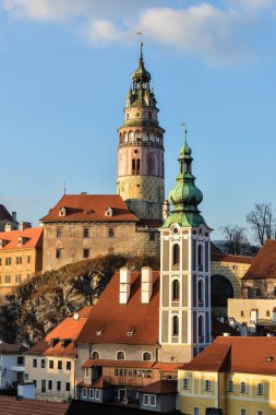 Çek Krumlov. Ortaçağ şehir müzesi, UNESCO Dünya Mirası Alanı, Prag 'ın güneyi..