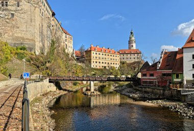 Çek Krumlov. Ortaçağ şehir müzesi, UNESCO Dünya Mirası Alanı, Prag 'ın güneyi..