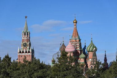 St. Basil Katedrali. Moskova 'daki Kızıl Meydan Tapınağı.