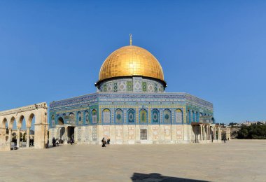 Kaya Camii Kubbesi. Eski Kudüs 'ün ana tapınaklarından biri..