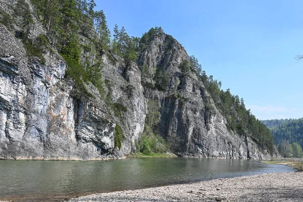 Rocks Taiga River Zilim Nature Park Bashkir Urals Russia — Stock Photo, Image