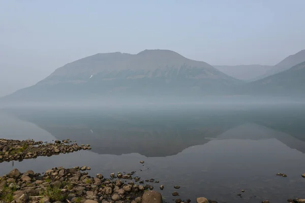 Putorana Plateau Nebel Auf Einem Bergsee Wasserlandschaft Nebligen Dunst — Stockfoto