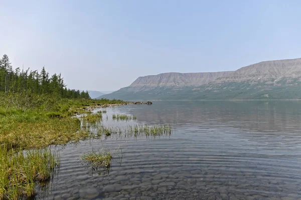 Putorana Plateau Ein Nebliger Dunst Über Dem See Sommerliche Seenlandschaft — Stockfoto