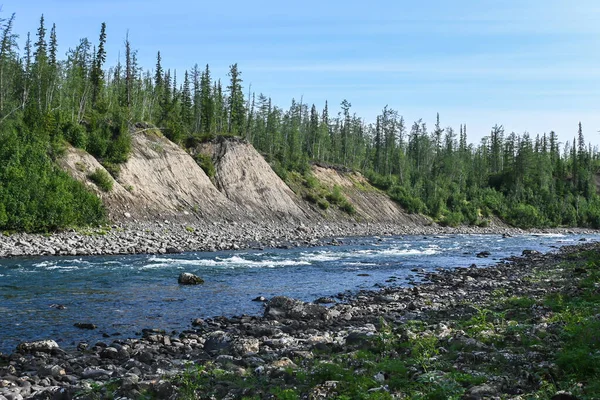 Rivière Nakta Sur Plateau Putorana Une Rivière Montagne Dans Nord — Photo