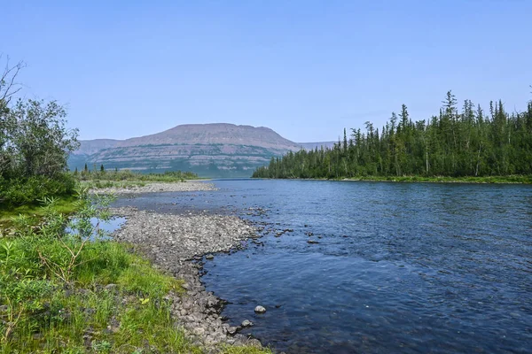 Naktafloden Putorana Platån Bergsflod Norra Sibirien — Stockfoto