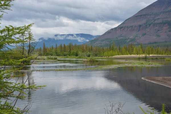 Muksun River Putorana Plateau River Summer Landscape North Eastern Siberia — Stock Photo, Image