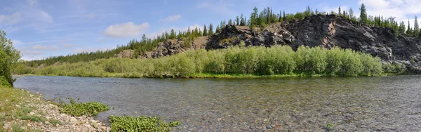 Panorama of the Northern river — Stock Photo, Image