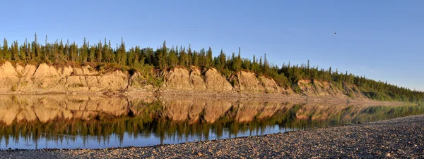 Panorama, wild Ural river. — Stock Photo, Image