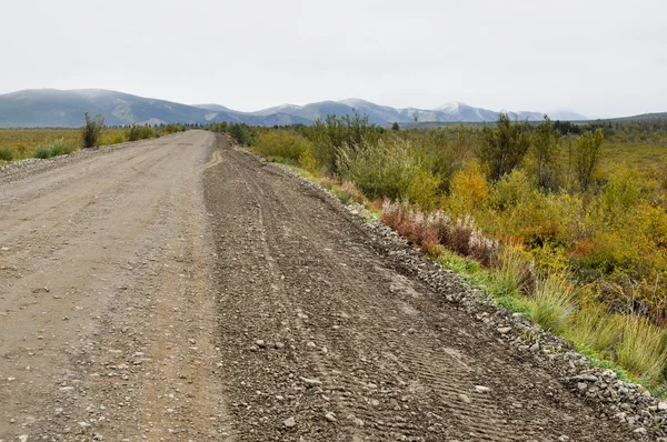 Estrada do solo em Yakutia . — Fotografia de Stock