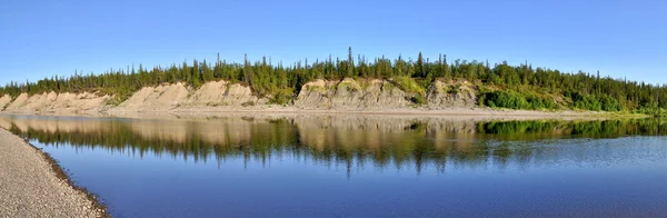 Panorama of the wild river. — Stock Photo, Image