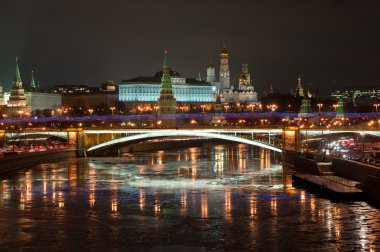 Gece Moskova Kremlin 'i. 
