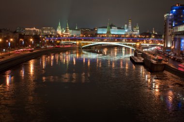Gece Moskova Kremlin 'i. 