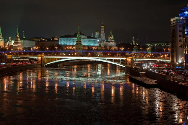 Gece Moskova Kremlin 'i. — Stok fotoğraf