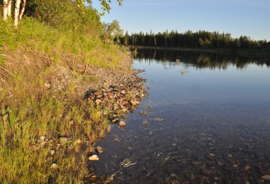  akşam nehir manzara. 