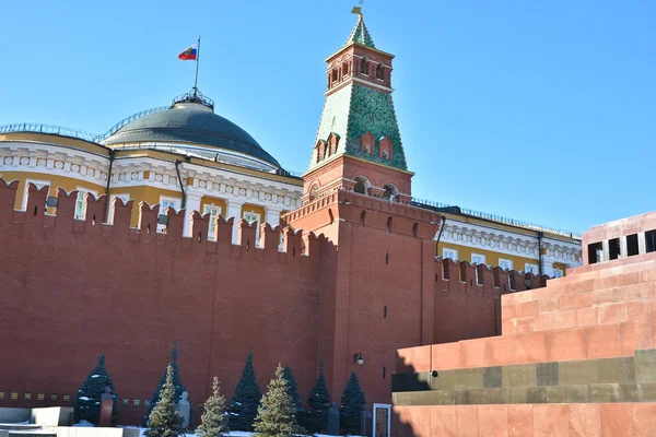Röda torget, Kreml och Lenin mausoleum. — Stockfoto