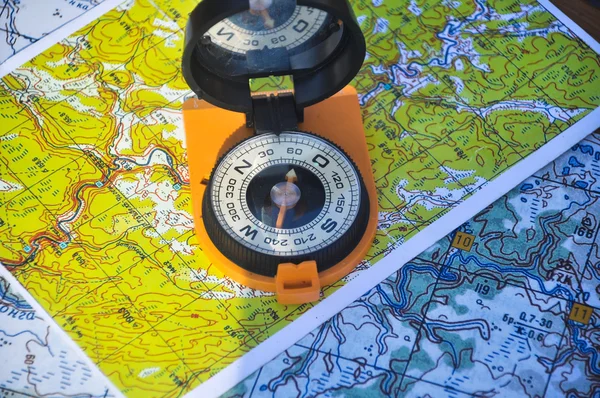 Compass Map Navigation Tools Avoid Getting Lost Stock Photo by ©sergunt ...