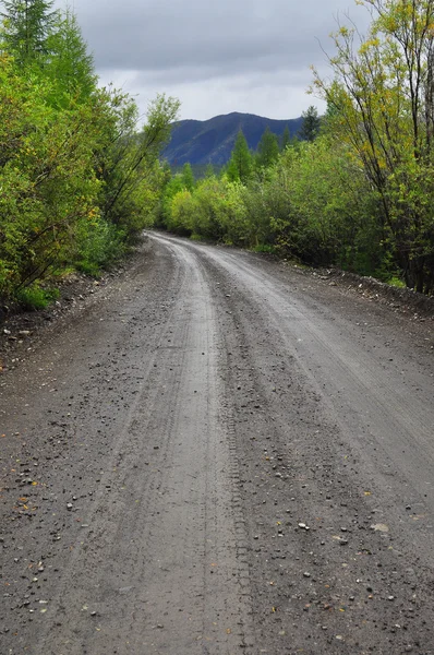 Autostrada federale "Kolyma", Yakutsk - Magadan, Yakutia . — Foto Stock