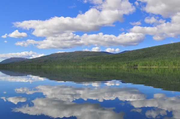 Lake Nakomyaken in the Putorana plateau. Stock Image