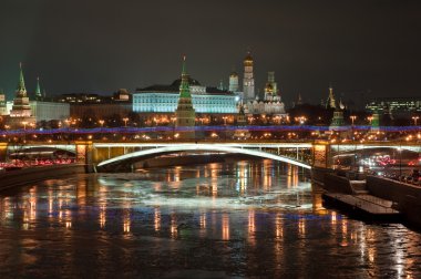 Gece Moskova Kremlin 'i. 