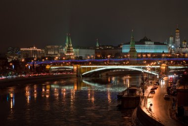 Gece Moskova Kremlin 'i. 