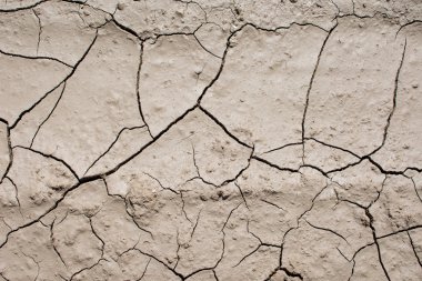 Çöl zemin kuru ve kırık