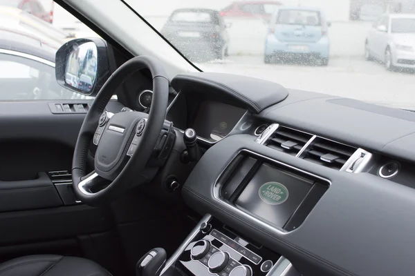 Deggendorf, Germany - 23. APRIL 2016: interior of a 2016 Range Rover Sport SUV during the luxury cars presentation in Deggendorf.