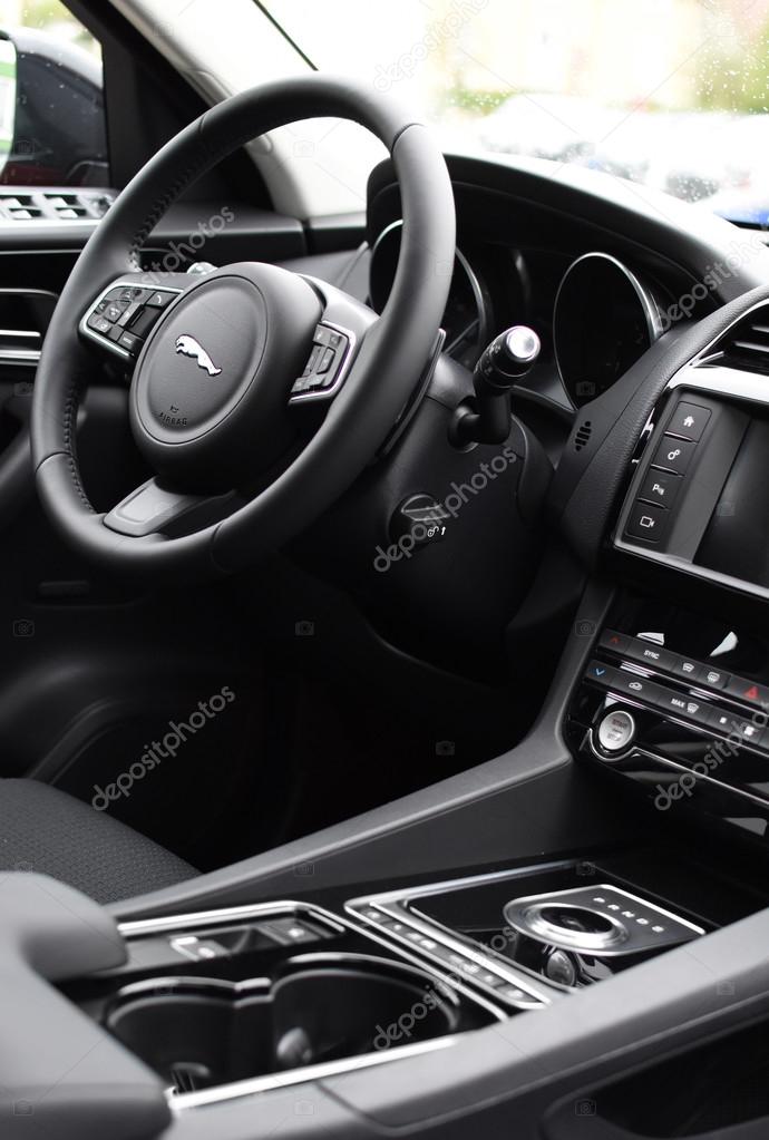 Exclusive interior of a band new 2016 Jaguar F-PACE SUV .