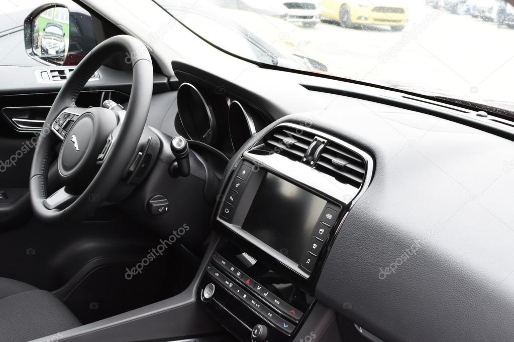 Exclusive interior of a band new 2016 Jaguar F-PACE SUV .
