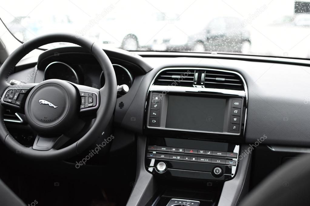 Exclusive interior of a band new 2016 Jaguar F-PACE SUV .