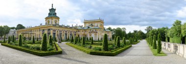 Kraliyet Wilanow Sarayı veya Wilanowski Palace, Varşova, Polonya park ile