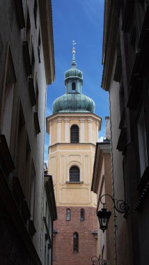 St Martin's kilise çan kulesi, Varşova, Polonya.