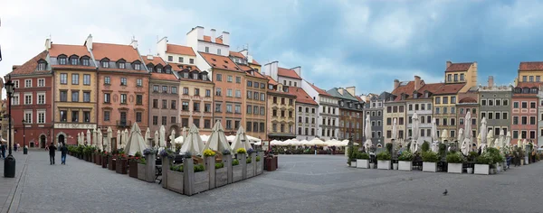 WARSAW, POLAND - MAY 16, 2016: Colorful buildings on Old Town Market Place (Rynek Starego Miasta) in Warsaw, Poland. UNESCO World Heritage Site.