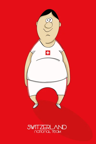 Player for the national team of Switzerland — Stock Vector