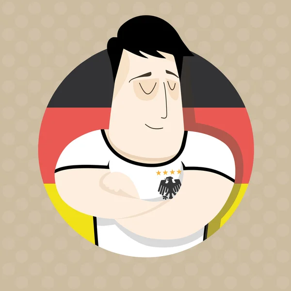 Football player for team Germany — Stock Vector