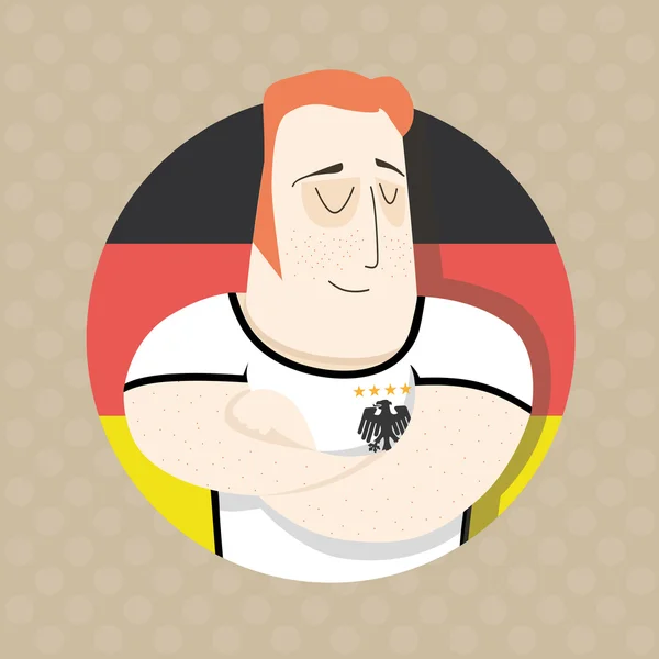 Football player for team Germany — Stock Vector