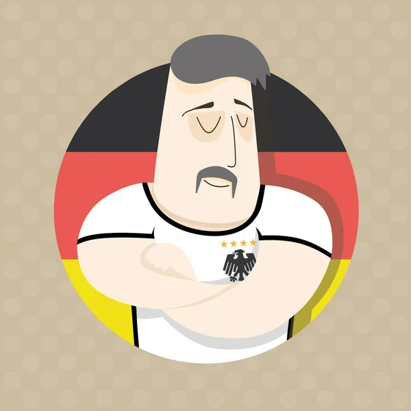 德国球队的足球运动员 — 图库矢量图片