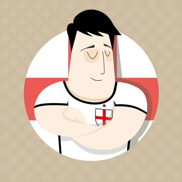 イングランドのサッカー選手 — ストックベクタ